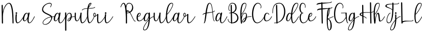 Nia Saputri Regular font