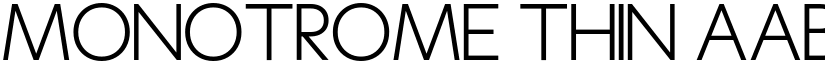 Monotrome Thin font