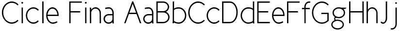 Cicle Fina font