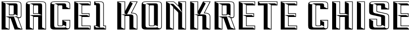 RACE1 KONKRETE CHISELED NCV Regular font