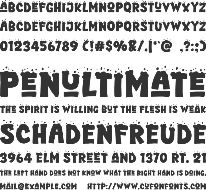 Winter Path font preview