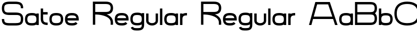 Satoe Regular Regular font