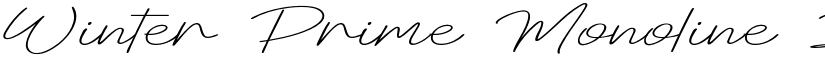 Winter Prime Monoline Regular font