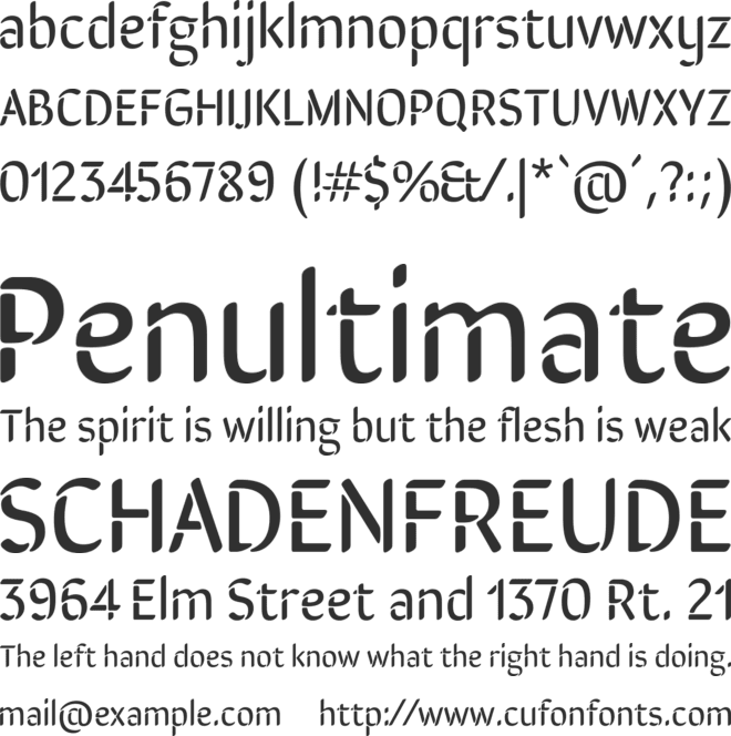 SirinStencil font preview