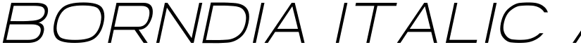Borndia Italic font