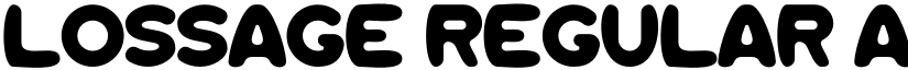 LOSSAGE Regular font
