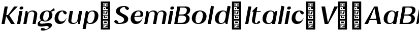 Kingcup SemiBold Italic V1 font