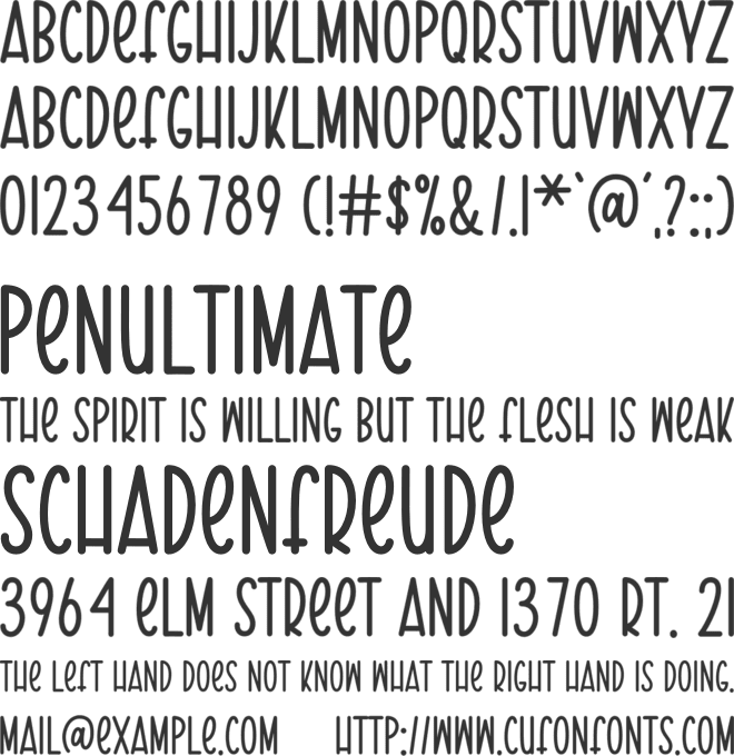 Magical Sans font preview