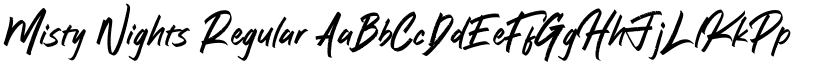 Misty Nights Regular font