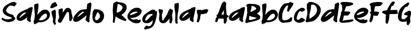 Sabindo Regular font