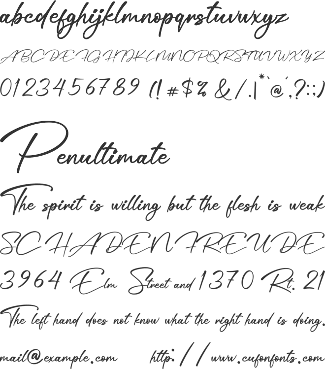 Costtarigain font preview