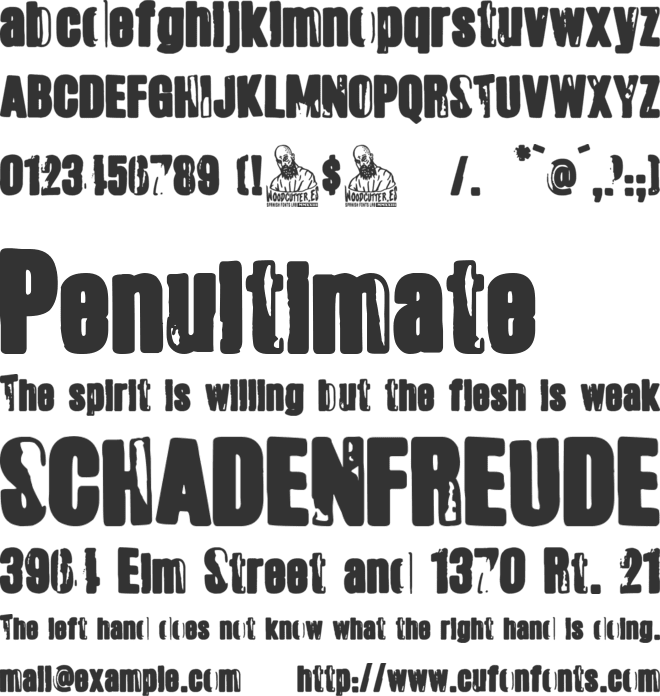 American News font preview