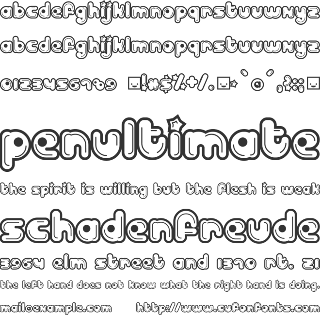 Billo Dream font preview