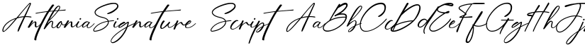 AnthoniaSignature Script font