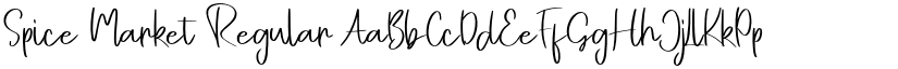 Spice Market Regular font