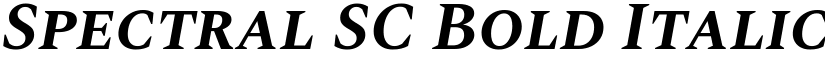 Spectral SC Bold Italic font