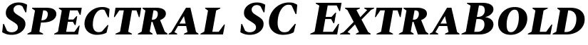 Spectral SC ExtraBold Italic font