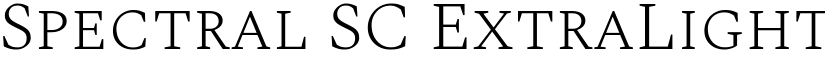Spectral SC ExtraLight font