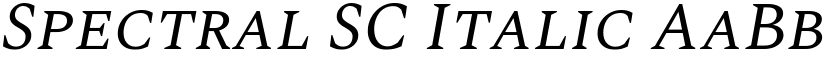 Spectral SC Italic font