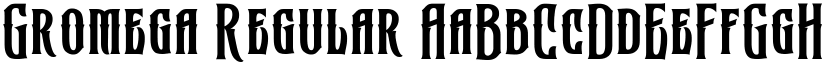 Gromega Regular font