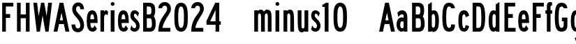 FHWASeriesB2024 minus10 font