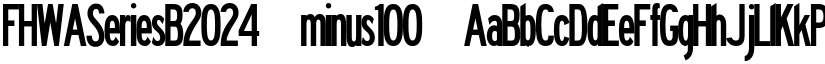 FHWASeriesB2024 minus100 font
