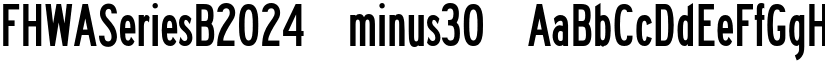 FHWASeriesB2024 minus30 font