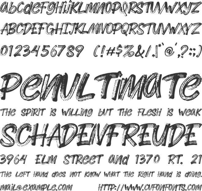 GUBRUSH font preview