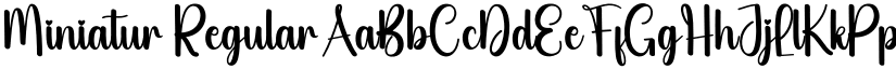 Miniatur Regular font