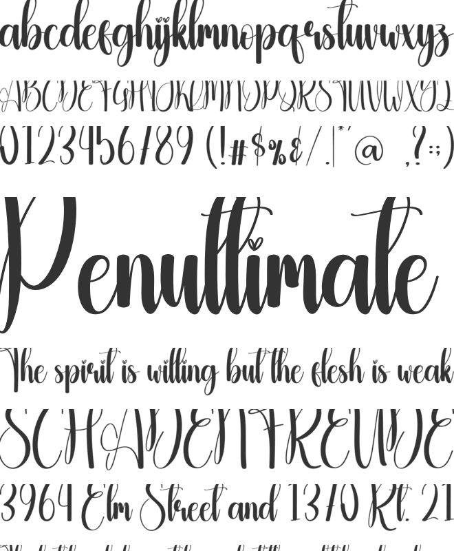 Garlaning font preview