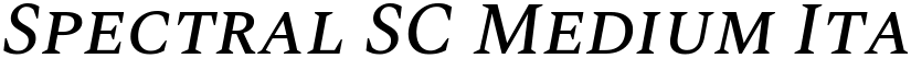 Spectral SC Medium Italic font
