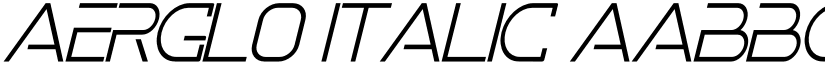 AERGLO Italic font