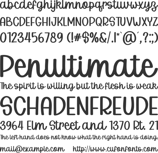 Warm Kisses font preview