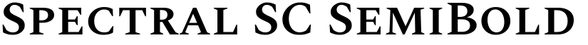 Spectral SC SemiBold font
