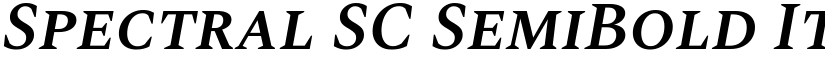 Spectral SC SemiBold Italic font