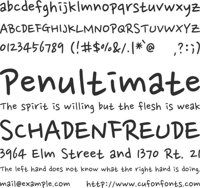 Nanum Pen font preview