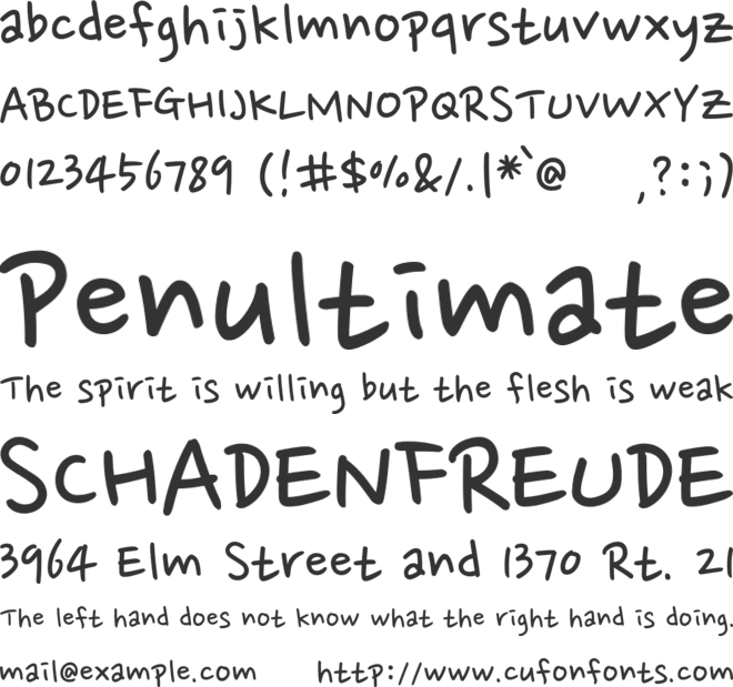 Nanum Pen font preview