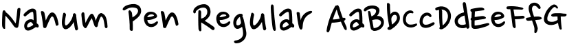 Nanum Pen Regular font