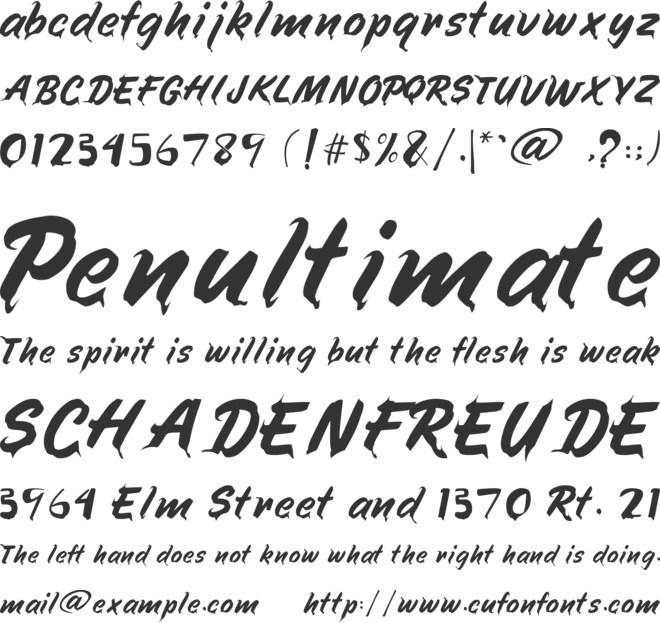 Monster EYE font preview