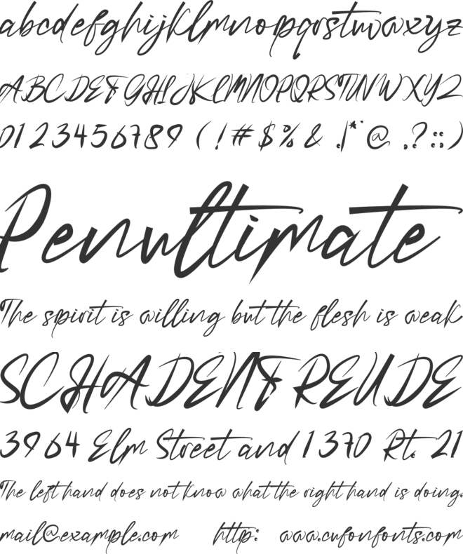 Auriel Smith font preview