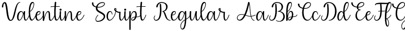 Valentine Script Regular font