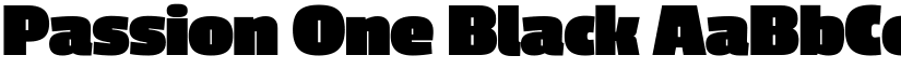Passion One Black font