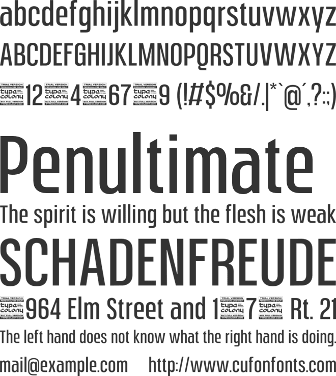 TC Kuareen Trial Version font preview