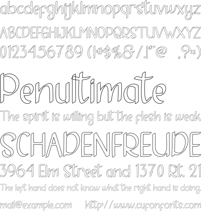 Salofia Garden font preview