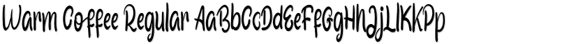 Warm Coffee Regular font