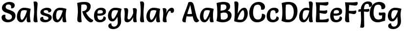 Salsa Regular font