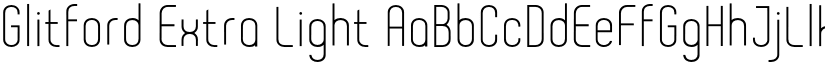 Glitford Extra Light font