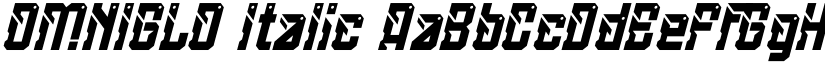 OMNIGLO Italic font
