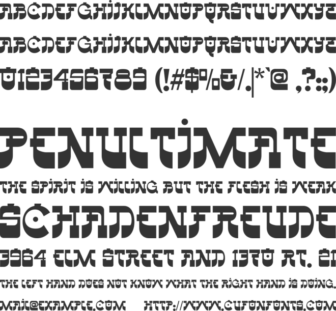 Xiaobak font preview