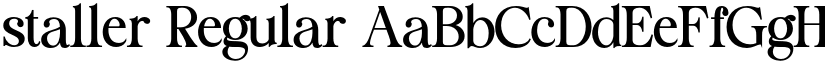 staller Regular font